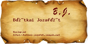 Bátkai Jozafát névjegykártya